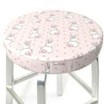 thumbnail image 3 of Daiia Rabbit Stool Covers Round,Round Bar Stool Covers Waterproof Bar Chair Covers Washable Stool Cushion Slipcover for 12-14 Inch Chair-12 inch, 3 of 7