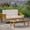 Cream, variant on ACE-PATIO, 2 PCS, Teak Acacia Wood Loveseat and Coffee Table Set with Cream Cushions, for Patio, Backyard, Porch, Garden(Cream)