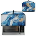 thumbnail image 2 of Renewold Toaster Oven Cover Stain-Resistant Air Fryer Smart Oven Protector with Storage Pockets Easy Clean Kitchen Appliance Accessories, 18.5 x 14.5 x 9 Inches, Marble Blue White, 2 of 7