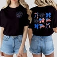 thumbnail image 2 of WERYOUNG Casual Short Sleeve Crew Neck T Shirt For Women Patriotic Graphic Tee 250th Anniversary T-Shirts Home Lounging Trendy Tops, 2 of 5