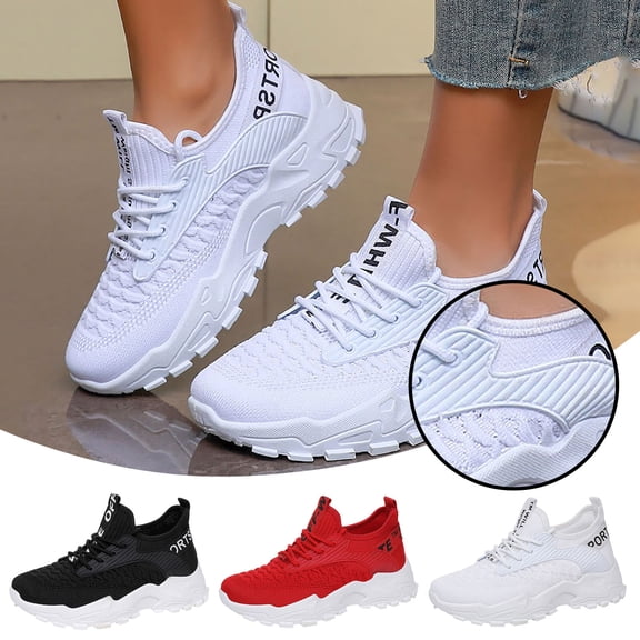 Pandaie Sneakers for Women Platform Running Tennis Shoes Comfortable Athletic Walking Gym Workout Non Slip Casual Shoes (Black,6.5)