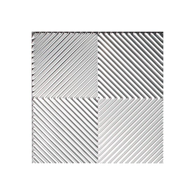 FASÄDE Easy Installation Quattro Brushed Aluminum Wall Panel Sample (12" X 12" Sample)