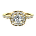 thumbnail image 4 of Round-Cut Engagement Rings Halo Diamond Ring 14K Gold 0.75 Carat (F,VS1), 4 of 5