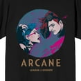 thumbnail image 2 of Arcane: League of Legends Jinx and Vi Face To Face Men's Black Short Sleeve Heavyweight Beefy Tee Shirt-Medium, 2 of 7