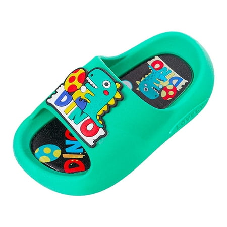 

JDEFEG Little Girls Slippers with Sole Children Slippers Cartoon Flat Bottom Home Waterproof Breathable Beach Slippers Glitter Ballet Slippers for Girls Mint Green 34