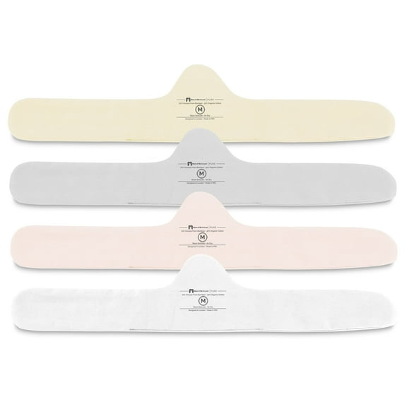More of Me to Love Organic Cotton and Bamboo Bra Liner 4-Pack Medium (Pearl White, Blush Pink, Stone Gray, Fawn Beige)