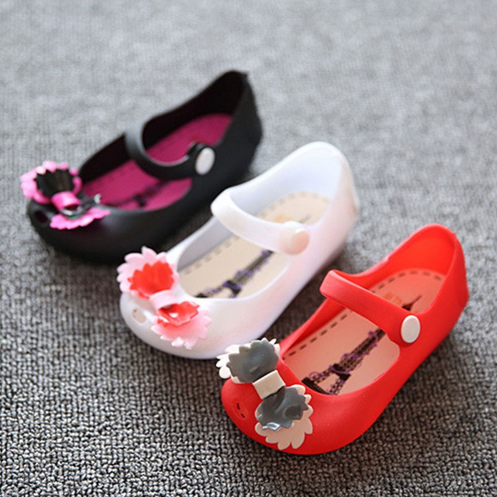 Color:Red Size:25 Children Shoes Bowknot Style Cute and Sweet Buckle Strap Closure Round Toe