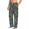 thumbnail image 2 of Uemuo Indian Paisley 2 Pattern Men's Wide Leg Palazzo Lounge Pants with Pockets Light Weight Loose Comfy Casual Pajama Pants-XX-Large, 2 of 9
