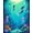 Blue, Pattern 4, variant on ODIKA 4'x6' Machine Washable Non-Slip Area Rug, Mermaids Ocean Non Slip High Traffic Rug, Blue, 87366
