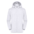 thumbnail image 6 of YVNAURA Packable Waterproof Raincoat for Men Women Lightweight Hooded Breathable Windbreaker Outdoor Rain Jacket for Hiking Fishing Camping Travel Sizes S-4X, White,XL, 6 of 7