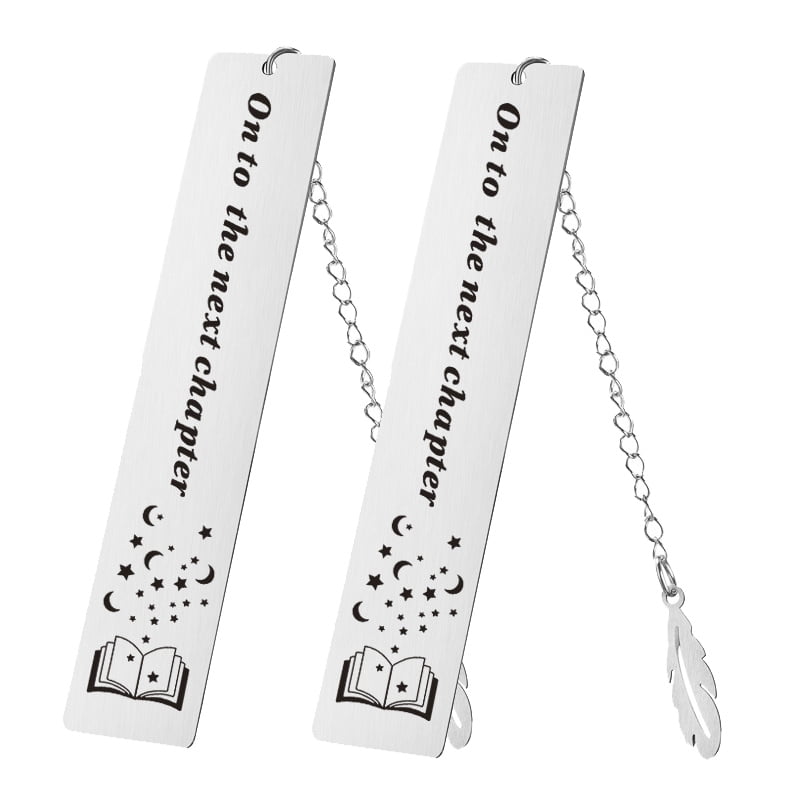 OBOSOE 2PCS Stainless Steel Bookmarks,Stainless Steel Hollow Art