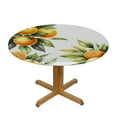 thumbnail image 3 of Nawypu  Watercolor Orange Fruit Round Fitted Tablecloth Elastic Edge Waterproof Oil-Proof Table Cover Stain-Resistant Table Cloth Fits Round Tables, 3 of 7
