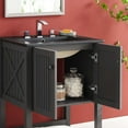 thumbnail image 5 of Sink Vanity Cabinet, Wood, Grey Gray Black, Modern Contemporary Urban Design, Hotel Bedroom Bathroom Master Suite Guest, 5 of 10