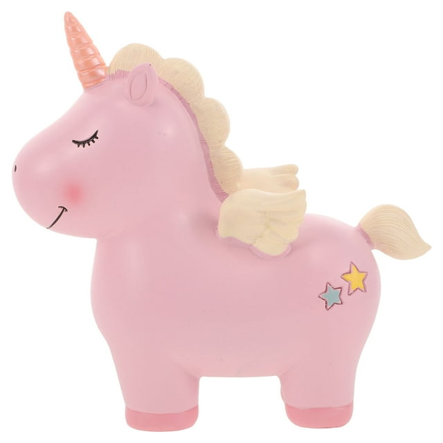 WASHWEPE Alcancía De Cerdito Unicornio Rosa De Material Resistente Para Y
