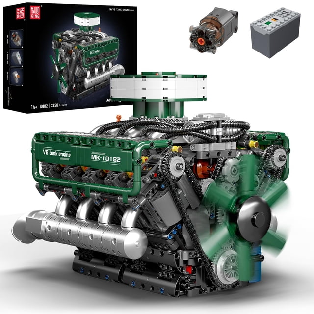 Kit de maquetas Mould King 10182 V8 con caja de baterías 2250+unidades