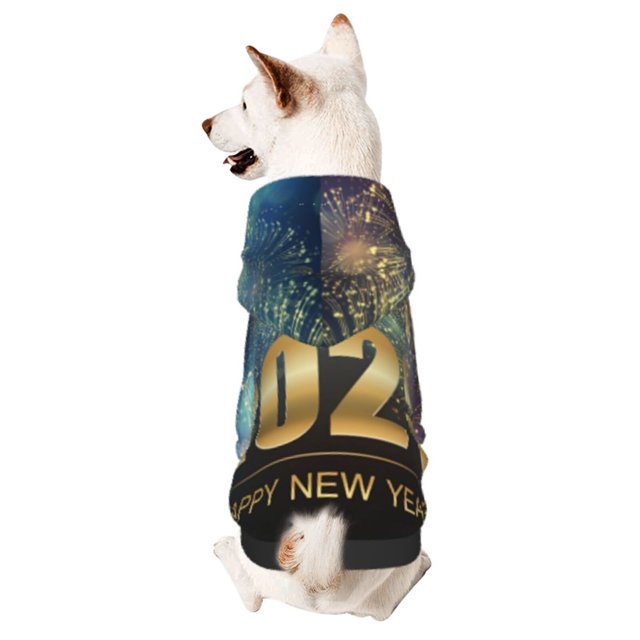 Balery 2025 New Year 5 Sudadera con Capucha para Perros Pequeños – Ropa para Mascotas, Disfraz para Perros y Gatos, Ideal para Fiestas y Cosplay-X-Large