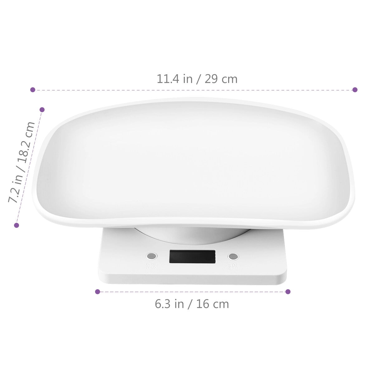 OUNONA 1Pc Small Pet Scale White Lightweight Digital Weighbridge with Clear Numbers for Dogs Cats Parrots