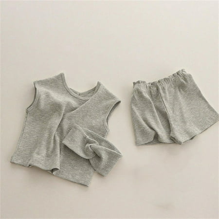 

TOWED22 Baby Boys Summer Clothes 3Pcs Baby Girls Lace One Sunflower Romper Tops Tulle Skirts Headband 1st Birthday Outfits Grey