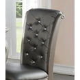 thumbnail image 5 of Traditional Silver hue Set of 2 Dining Chairs Formal Tufted Back Upholstered Cushion Seat Kitchen Breakfast Room Side Chairs, 5 of 9