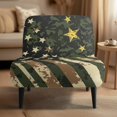 thumbnail image 2 of HELLHERO Non Slip Dustproof Armless Slipper Chair Covers for Armless Chair, Armless Accent Chair Protector Camo US Flag, 2 of 8