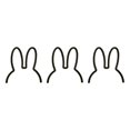 thumbnail image 1 of relayinert Rabbit Nightlight LED Lamp USB for Children s Room Cute and Decorative Black 29x30cm 3Set, 1 of 6