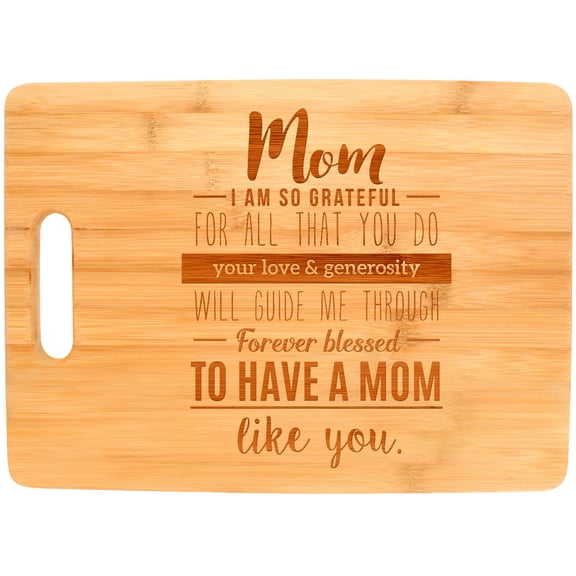 ThisWear Mom Christmas Gifts Blessed to Have a Mom Like You Mom Daughter Gifts Mom Son Gifts Big Rectangle Bamboo Cutting Board