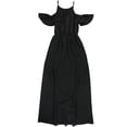 thumbnail image 2 of Bar III Maxi vestido con hombros descubiertos para mujer, negro, XS, 2 of 2