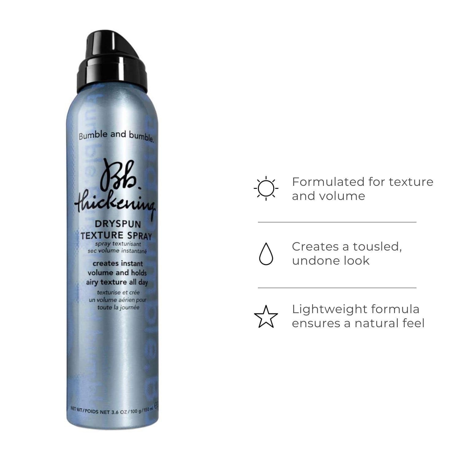Bumble and Bumble Thickening Dryspun Texture Hair Spray 3.6 Oz 