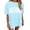 Light Blue, variant on Womens "God is Good All The Time" T-Shirt Plus Size Loose Fit Drop Shoulder Short Sleeve Tee Christian Faith Religious Graphic Top
