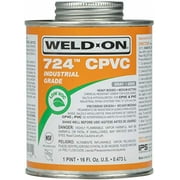 Weld-On 11890 724 Industrial Grade CPVC Heavy-Bodied High Strength Solvent Cement - Medium-Setting and Low-VOC, Gray, 1 Pint (16 fl oz)