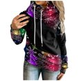 thumbnail image 3 of Sweat à Capuche d'Hiver pour Femmes Mode Pull de Noël Hoilidy Imprimé Xmas Pull Mi-Long Blouse Ample Col Rond Cardigan Chaud, 3 of 6