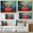 thumbnail image 4 of Designart "Cheerful Pineapple Serenade" Pineapples Floater Framed Wall Art Living Room, 4 of 5