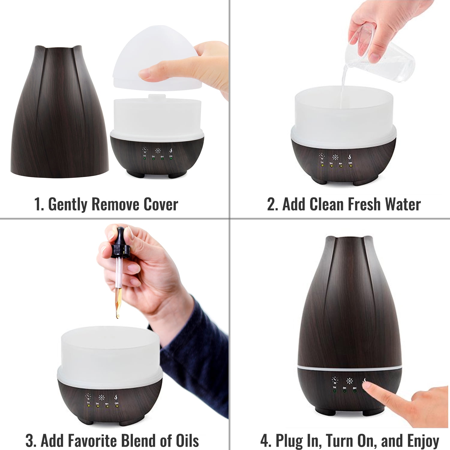 Air Diffuser Large Colorful Essential Oil Mist Ultrasonic Humidifier Aromatherap