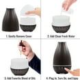 thumbnail image 6 of HealthSmart 500mL Essential Oil Diffuser & Cool Mist Humidifier for Room with Timer & Mood Lights, Brown, 6 of 9