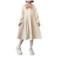 thumbnail image 5 of Gubotare Girls Dresses Long Sleeve Toddler Girls Casual Dress Cute and Matching Clothes for Girls(Beige,120), 5 of 8