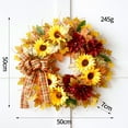 thumbnail image 6 of TVYTYAT Wildflower Sunflower Wreath - Rustic Fall Harvest Decor for Thanksgiving, Autumn Front Door, Farmhouse Home, 6 of 6