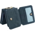 thumbnail image 3 of for Samsung Galaxy Z Flip 5 Case with Card Holder, [Retractable Hinge Cover] All-Round Protection Premium PU Leather Hard PC Back Cover with Ring Wallet Phone Case for Z Flip 5 2023 - Black, 3 of 11