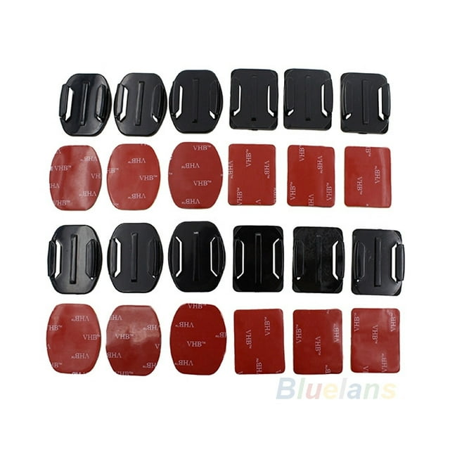 12 Pcs Base de Montage Adhésive Plate et Courbée pour Caméra SJ4000 Gopro Hero 1/2/3/3+-