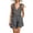 Gray, variant on Costeam Womens 2 Piece Linen Matching Set Tie Shoulder Sleeveless V Neck Button Top Rolled Hem Bermuda Shorts with Side Pockets Lightweight Breathable Relaxed Fit Summer Outfit