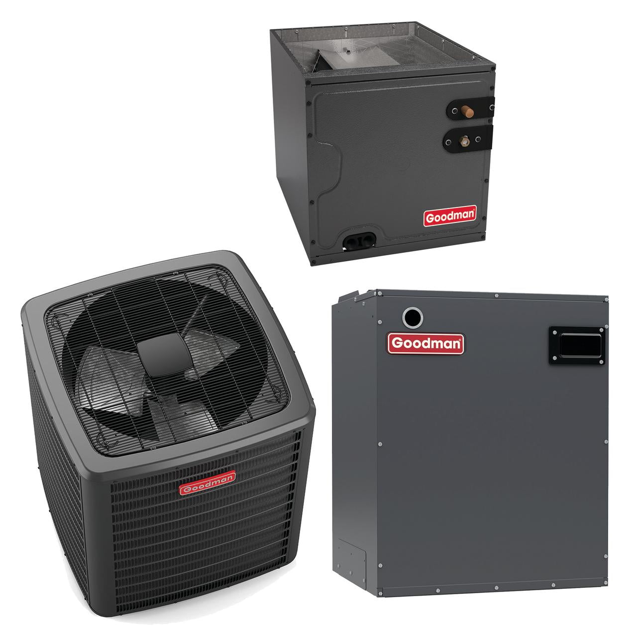 Goodman 5 Ton 15.2 SEER2 Heat Pump Horizontal System (2000 CFM) -  GSZH506010 - CHPT4860D4 - MBVC2001AA-1 - Walmart.com