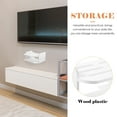 thumbnail image 2 of OULII 1 Set of Wall Mount Shelfs White Wood for Router and Small Items in Wall Decoration, 2 of 8
