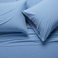 thumbnail image 2 of ZMLEVE Cotton Jersey Bed Sheet Set - Queen, Sky Blue, 2 of 4