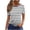 Black-Stripes, variant on Women's T-shirts Graphic Printed Short Sleeve Crewneck Basic Tee Tshirts Casual Summer Tops, Sky Blue-Floral XL