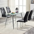 thumbnail image 6 of 6pcs Modern Dining Chairs with Faux Leather Padded Seat,Kitchen Dining Chairs,Living Room Chairs with High Back Padded Seat,Dining Room Side Chairs with Metal Legs, 6 of 9