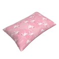 thumbnail image 3 of Bixox Pink Flamingos and Flowers Printed Pillow Protector,Super Soft Ideal for Home,Guests,Rentals - 16"x24", 3 of 8