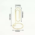 thumbnail image 3 of Efavormart 5 Pack | Gold Metal 5" Paperclip Card Holder Stands, Table Number Stands, Wedding Table Menu Clips, 3 of 11
