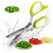 Multipurpose 5 Blade Herb Scissors, Kitchen Herb Shears Herb Cutter for Chopping Basil Chive Parsley Cool Kitchen Gadgets