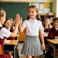 thumbnail image 5 of Girls Tennis Skirts Elastic Waist Athletic Pleated Skort with Shorts School Uniform Skirt, 5 of 5