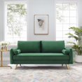 thumbnail image 2 of Sofa, Velvet, Green, Modern Contemporary Urban Design, Living Lounge Room Hotel Lobby Hospitality, 2 of 9