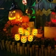 thumbnail image 4 of HCTSHG Set of 5 Halloween Pathway Markers Lights, Battery Operated Plastic Jack-O-Lantern Shaped Pumpkin Lawn Garden Stakes Clear Lights for Party Outdoor Halloween Decor, 4 of 8